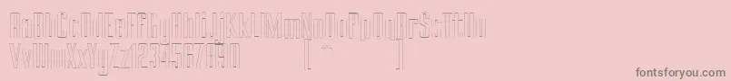 fuente BRANCHEМЃ Outline DEMO – Fuentes Grises Sobre Fondo Rosa