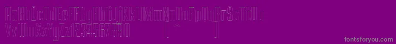 BRANCHEМЃ Outline DEMO Font – Gray Fonts on Purple Background