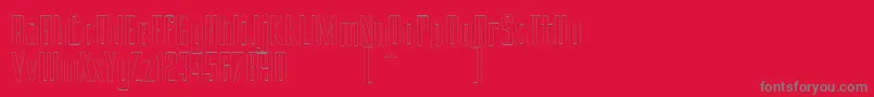 BRANCHEМЃ Outline DEMO Font – Gray Fonts on Red Background