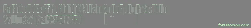 BRANCHEМЃ Outline DEMO Font – Green Fonts on Gray Background