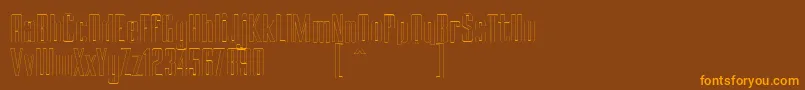 More about BRANCHEМЃ Outline DEMO Font BRANCHEМЃ Outline DEMO Font – Orange Fonts on Brown Background