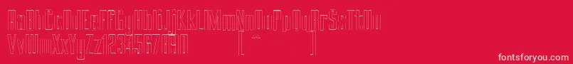 BRANCHEМЃ Outline DEMO Font – Pink Fonts on Red Background
