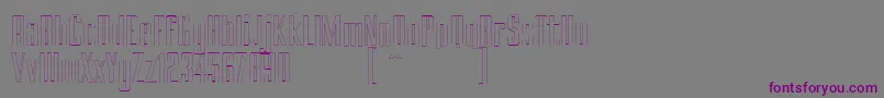 BRANCHEМЃ Outline DEMO Font – Purple Fonts on Gray Background