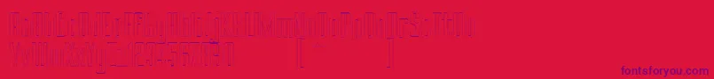 BRANCHEМЃ Outline DEMO Font – Purple Fonts on Red Background