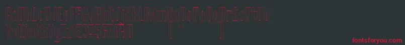 BRANCHEМЃ Outline DEMO Font – Red Fonts on Black Background