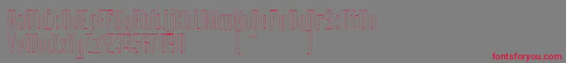 BRANCHEМЃ Outline DEMO Font – Red Fonts on Gray Background