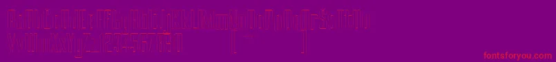 BRANCHEМЃ Outline DEMO Font – Red Fonts on Purple Background