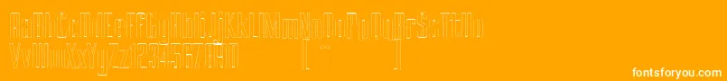 BRANCHEМЃ Outline DEMO Font – White Fonts on Orange Background