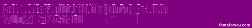 BRANCHEМЃ Outline DEMO Font – White Fonts on Purple Background
