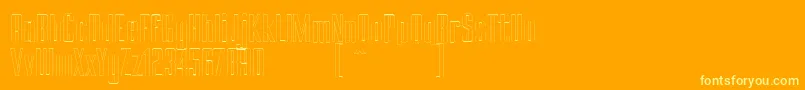BRANCHEМЃ Outline DEMO Font – Yellow Fonts on Orange Background