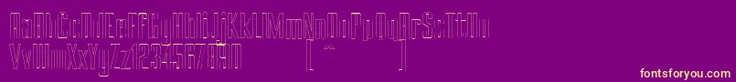 BRANCHEМЃ Outline DEMO Font – Yellow Fonts on Purple Background