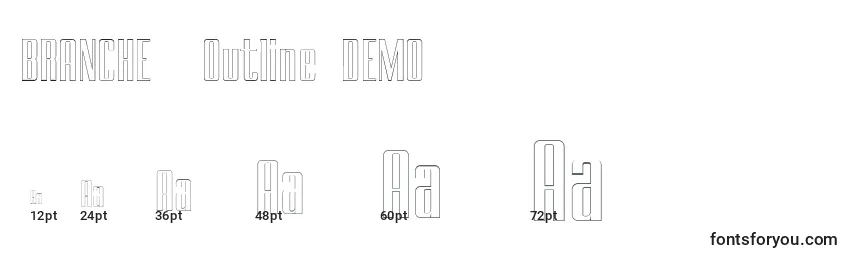 BRANCHEМЃ Outline DEMO Font Sizes