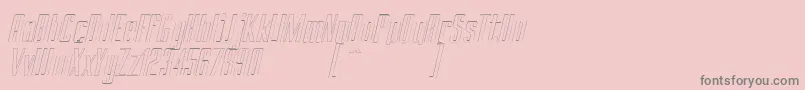 BRANCHEМЃ Outline Italic Demo-Schriftart – Graue Schriften auf rosa Hintergrund