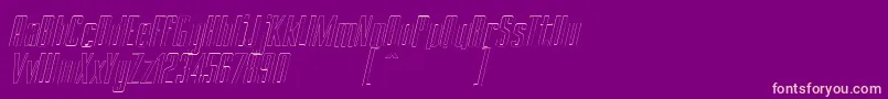 BRANCHEМЃ Outline Italic Demo Font – Pink Fonts on Purple Background