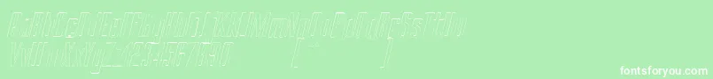 BRANCHEМЃ Outline Italic Demo Font – White Fonts on Green Background