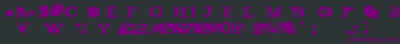 brand new burn-Schriftart – Violette Schriften auf schwarzem Hintergrund