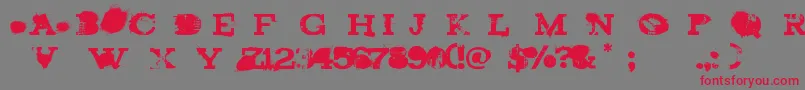 brand new burn Font – Red Fonts on Gray Background