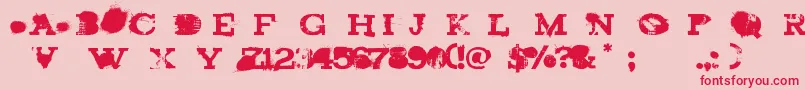 brand new burn Font – Red Fonts on Pink Background