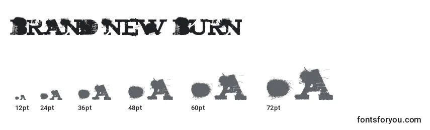 Brand new burn Font Sizes