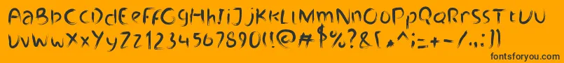Branda Font – Black Fonts on Orange Background
