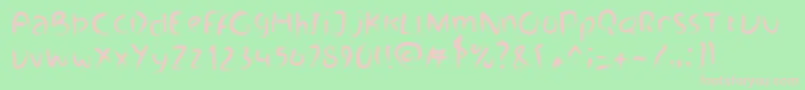 Branda Font – Pink Fonts on Green Background