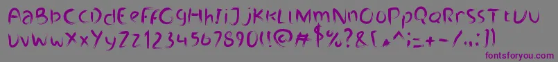 Branda Font – Purple Fonts on Gray Background