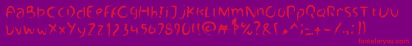 Branda Font – Red Fonts on Purple Background