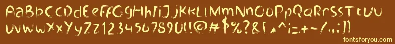 Branda Font – Yellow Fonts on Brown Background