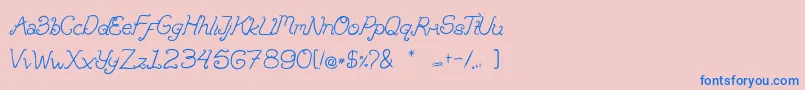 Brandalls Font – Blue Fonts on Pink Background