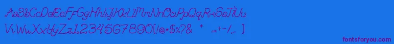 Brandalls Font – Purple Fonts on Blue Background