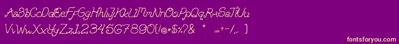 Brandalls Font – Yellow Fonts on Purple Background