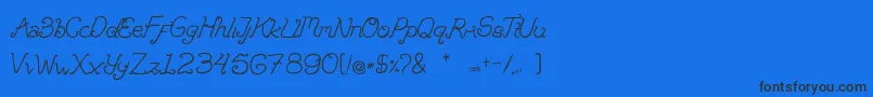 Brandalls Font – Black Fonts on Blue Background