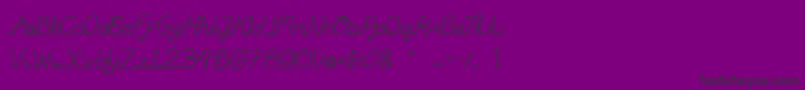 Brandalls-fontti – mustat fontit violetilla taustalla