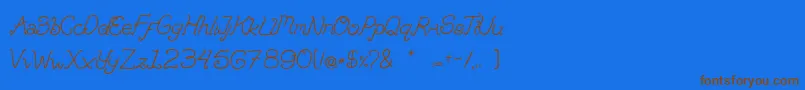 Brandalls Font – Brown Fonts on Blue Background