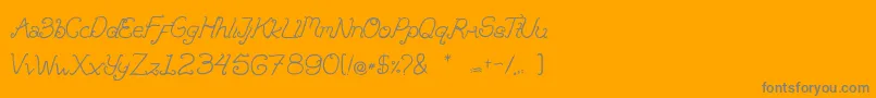 Brandalls-Schriftart – Graue Schriften auf orangefarbenem Hintergrund