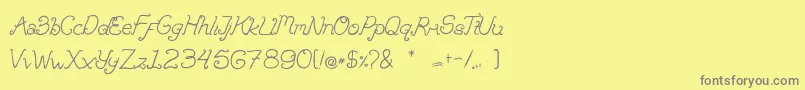 Brandalls-Schriftart – Graue Schriften auf gelbem Hintergrund