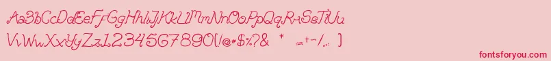 フォントBrandalls – ピンクの背景に赤い文字
