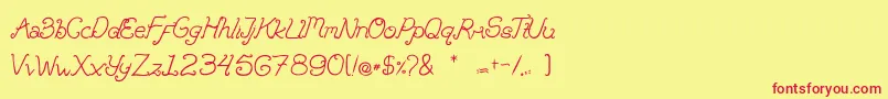 Brandalls Font – Red Fonts on Yellow Background