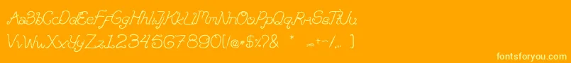 Weitere Informationen zur Brandalls-Schriftart Brandalls-Schriftart – Gelbe Schriften auf orangefarbenem Hintergrund