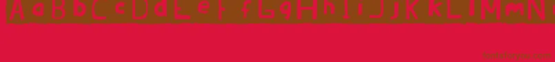 フォントBRANDON  erc july 2008 – 赤い背景に茶色の文字