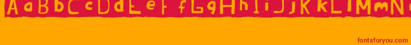 フォントBRANDON  erc july 2008 – オレンジの背景に赤い文字