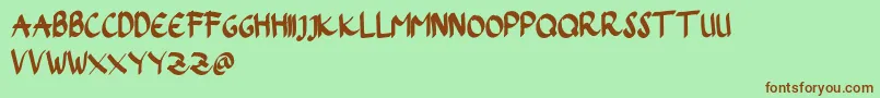 Brandon Free Font – Brown Fonts on Green Background
