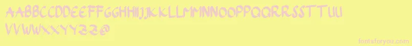 Brandon Free Font – Pink Fonts on Yellow Background