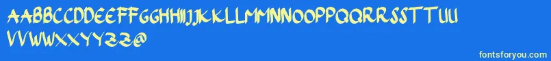 Brandon Free Font – Yellow Fonts on Blue Background