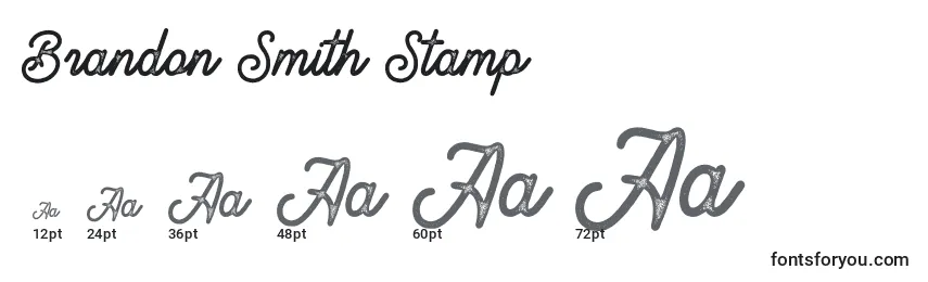 Größen der Schriftart Brandon Smith Stamp