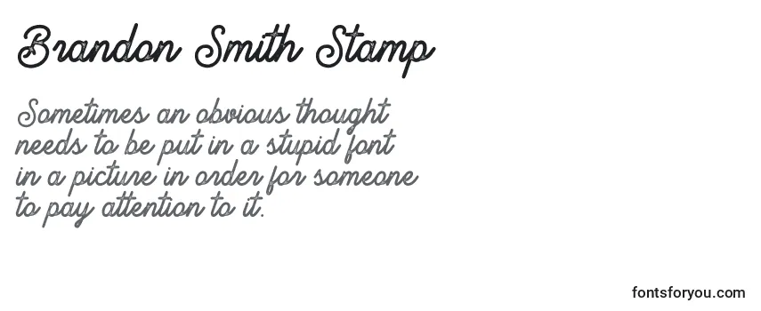 Schriftart Brandon Smith Stamp