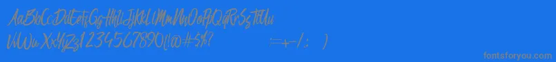 Brandon Font – Gray Fonts on Blue Background