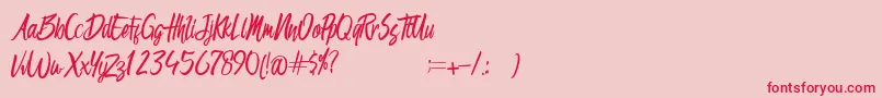 Brandon Font – Red Fonts on Pink Background