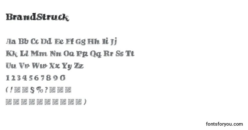 Czcionka BrandStruck – alfabet, cyfry, specjalne znaki