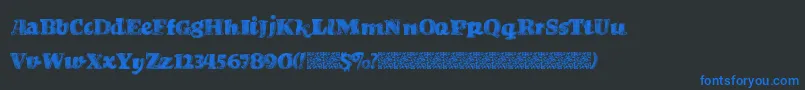 BrandStruck Font – Blue Fonts on Black Background